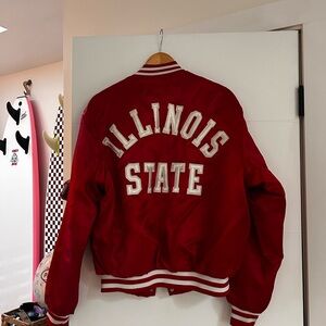Vintage Illinois State Red Varsity Jacket